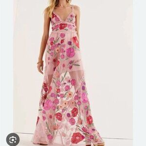 NWT For Love and Lemons Kaylee Maxi Dress, size Large
